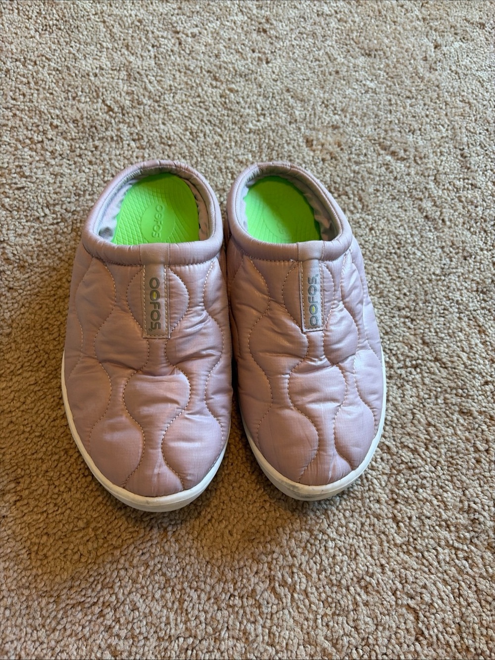 OOFOS OOcoozie Womens Pink Slip-On Cushioned Comfort Slippers Size 10
